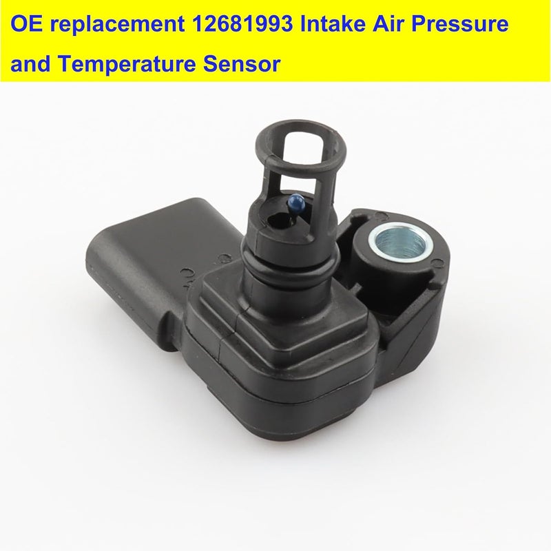 GBDAMI 12681993 Intake Air Pressure and Temperature Sensor Compatible With Chevy GMC Silverado Malibu Equinox Cruze, Sierra 2500 3500, Cascada Encore, 12670600 12707766 Manifold Pressure (MAP) Sensor - Image 2